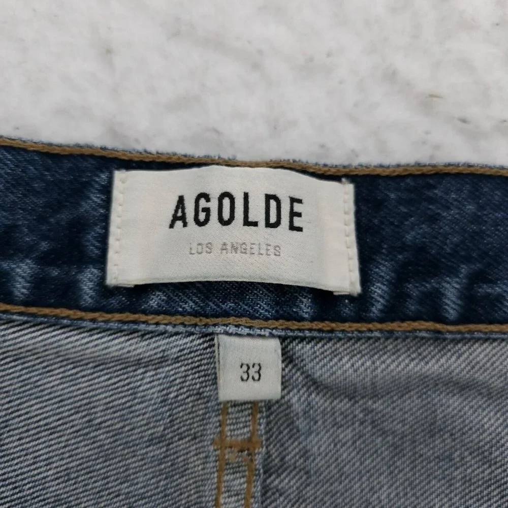AGOLDE Relaxed 100% Organic Denim Bootcut Midrise Sphere Wash Sz 33 NWT - Picture 9 of 12
